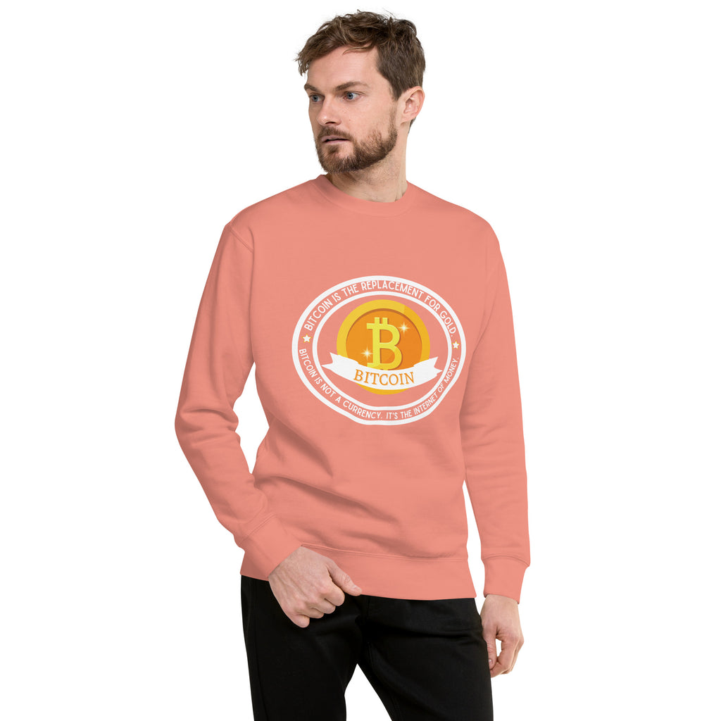 Bitcoin Prestige - The Internet of Money Sweatshirt - Dusty Rose - Unisex Sweatshirts