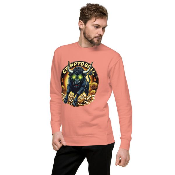 Crypto Bull Strength - Embrace the Power - Dusty Rose - Sweatshirts