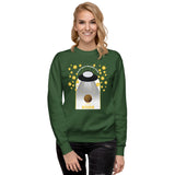 Space and Crypto Fusion Sweatshirt - Forest Green - Unisex Sweatshirts