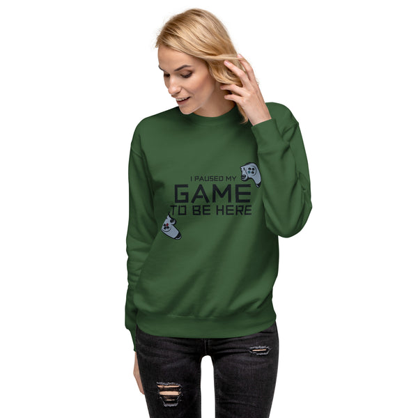 Level Up in Style - Game Pause Sweatshirt - Forest Green - Sweatshirts