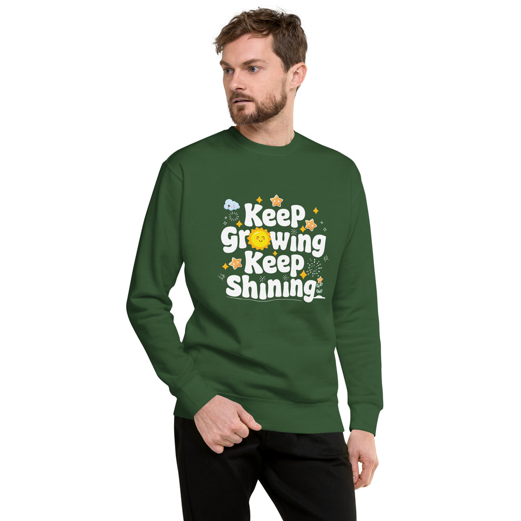 Keep Growing, Keep Shining – 2025 Son Sweatshirt - Forest Green - Sweatshirts