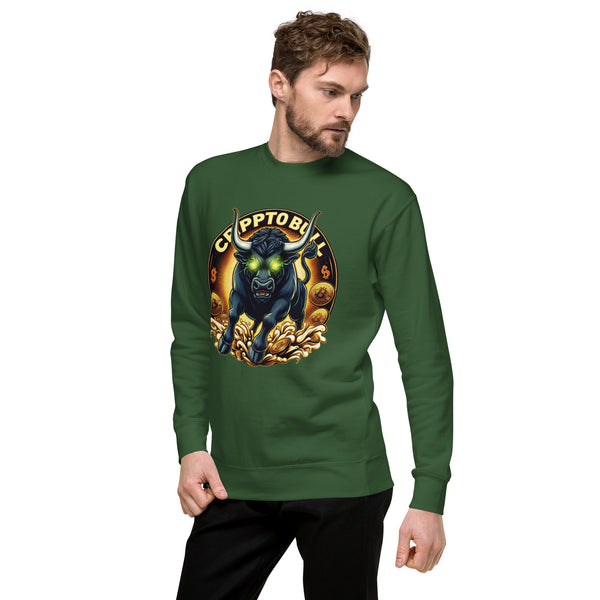 Crypto Bull Strength - Embrace the Power - Forest Green - Sweatshirts