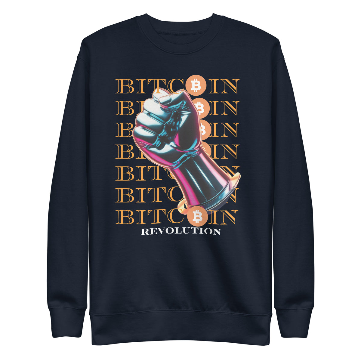 Revolutionary Bitcoin Fist - Empower Your Style - - Sweatshirts