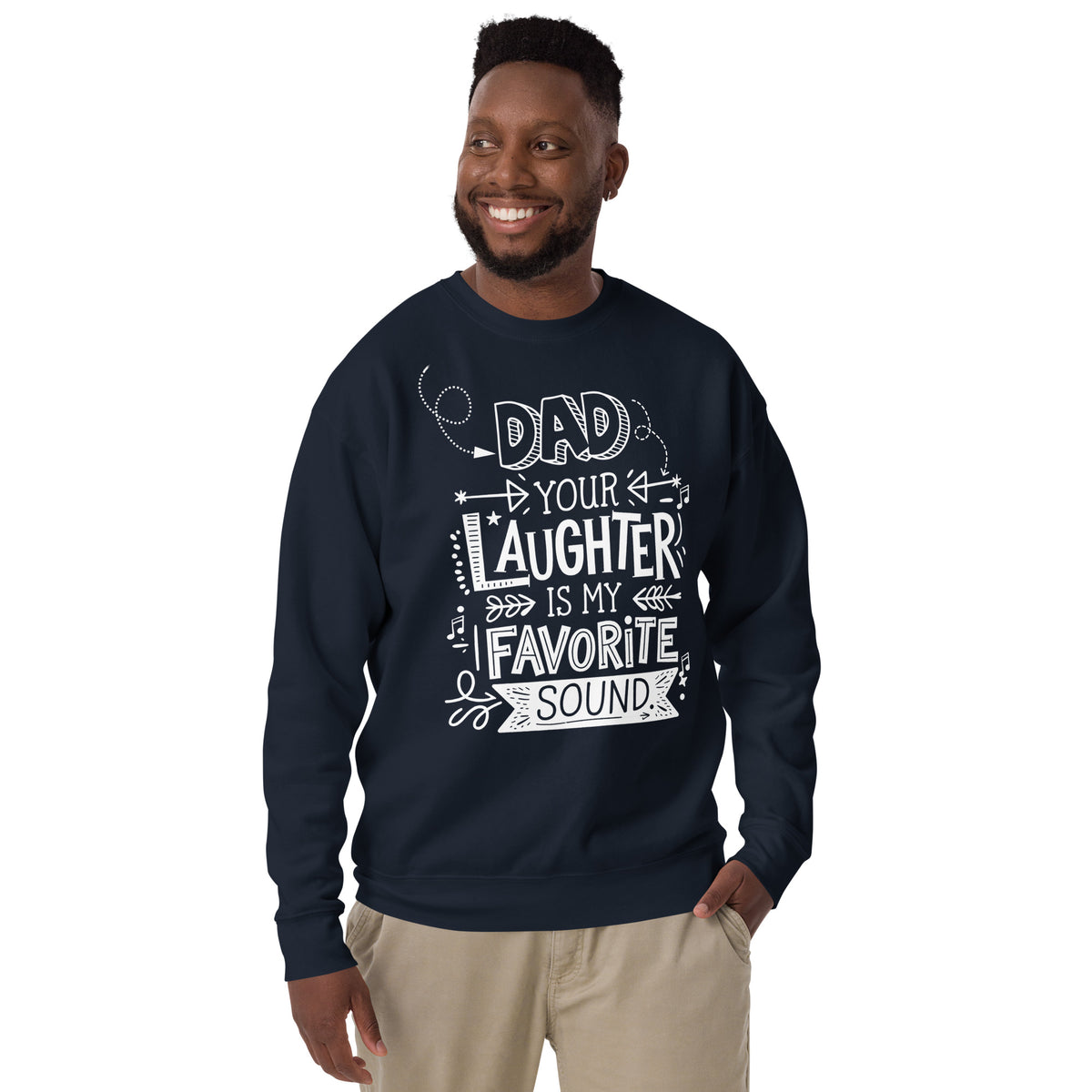 Soundtrack of Happiness - Dad’s Laughter Sweater - Navy Blazer - Sweatshirts