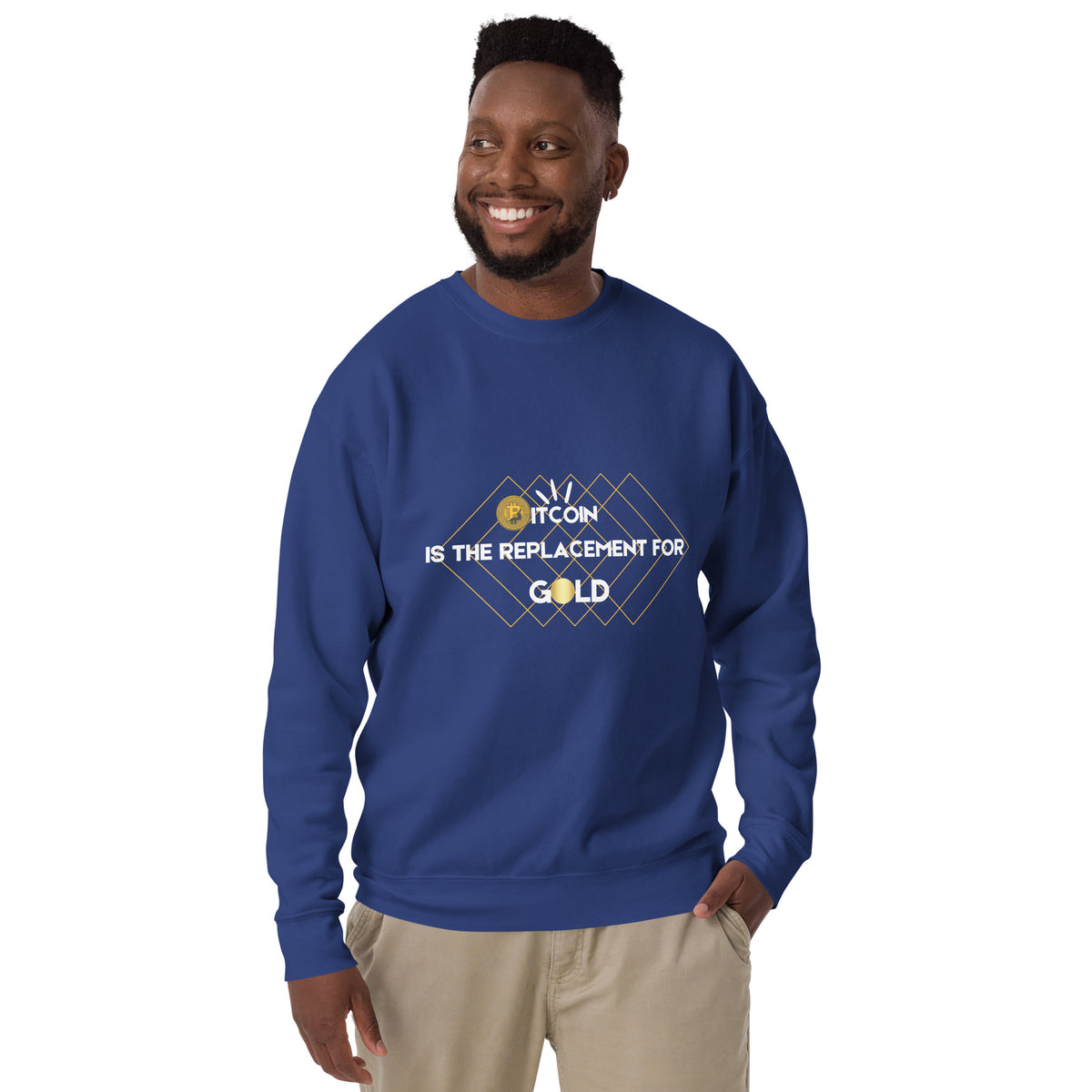 Bitcoin's Golden Replacement Sweatshirt - Team Royal - Unisex Sweatshirts