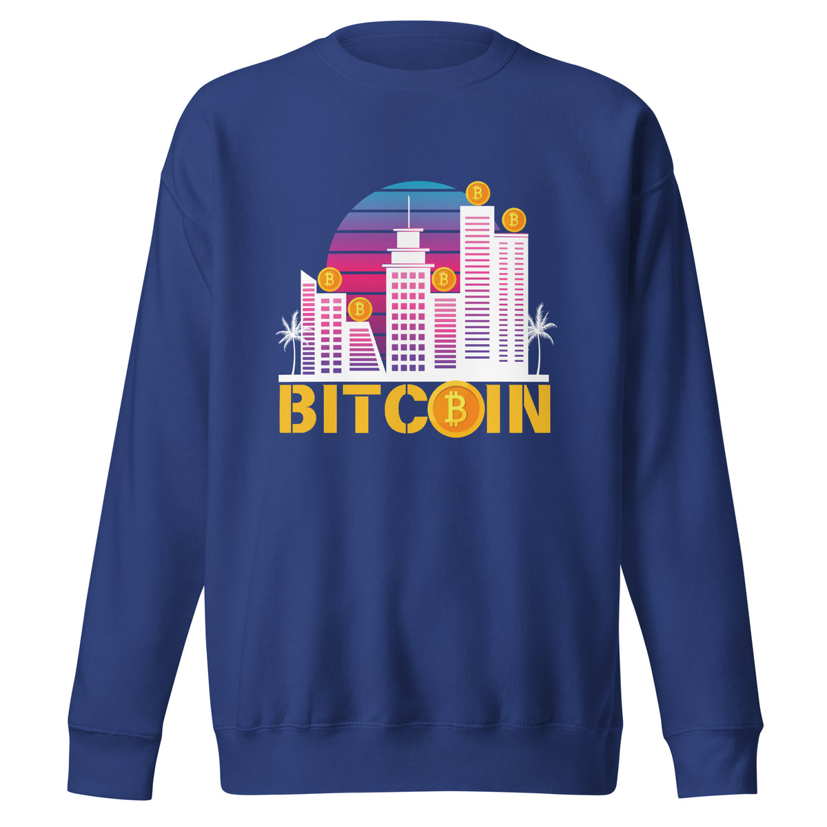 Golden Bitcoin City Dreams - - Unisex Sweatshirts