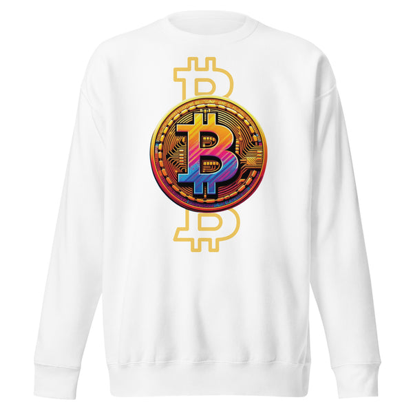 Tech-Infused Bitcoin Design Sweatshirt - - Unisex Sweatshirts