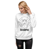 Scorpio Mystique - Zodiac Art Sweatshirt - White - Sweatshirts