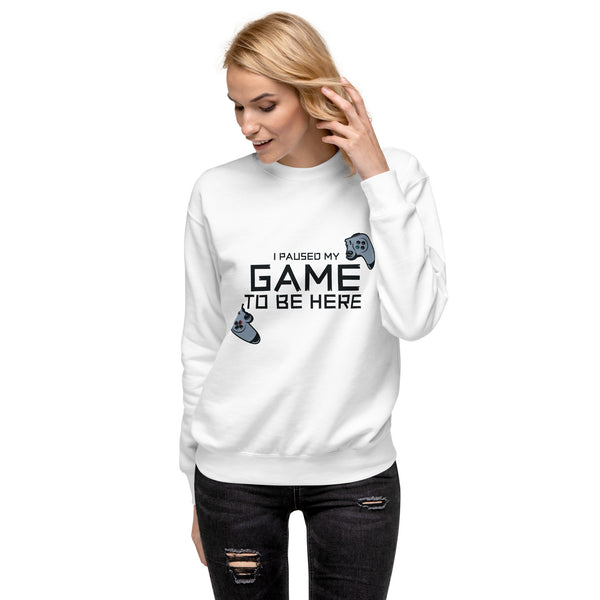 Level Up in Style - Game Pause Sweatshirt - White - Sweatshirts