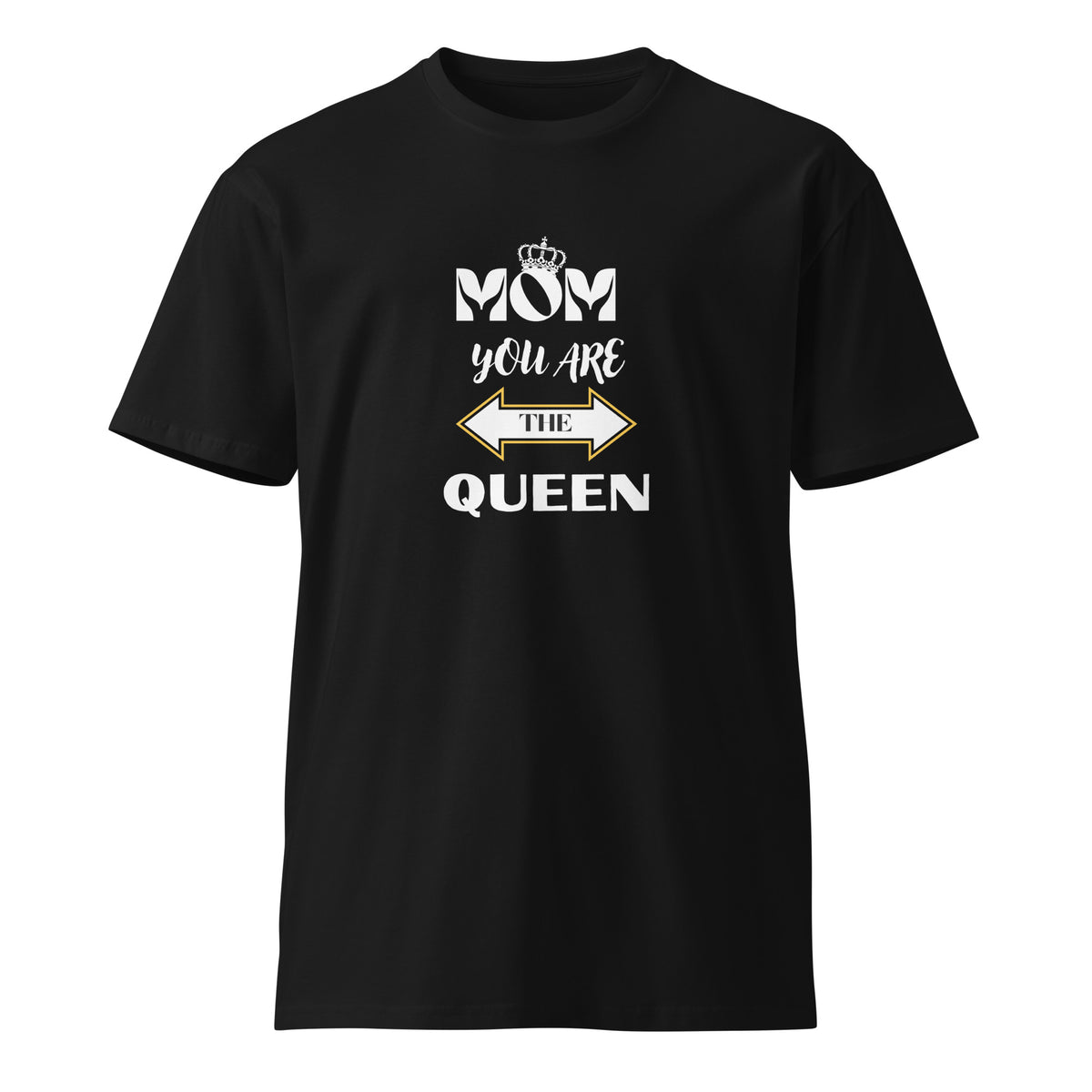 Majestic Mom - Embrace Mom's Royalty in Our Regal Tee - Black - Print Material