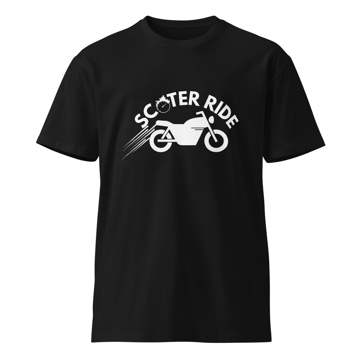 Scoot into Memories - Explore the Open Road with Our Dynamic Tee - Black - T.shirts