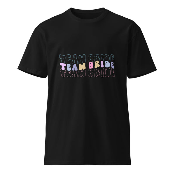 Celebrate in Style - Embrace the Spirit of 'Team Bride' - Black - T-shirts