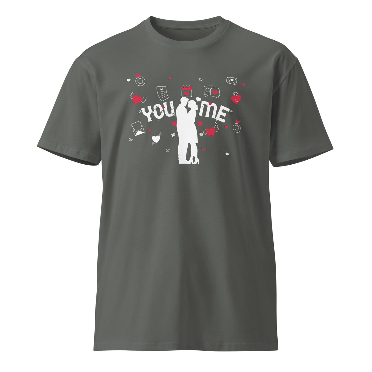 Timeless Affection - You, and Me, Forever Premium T-shirt - Charcoal - Print Material