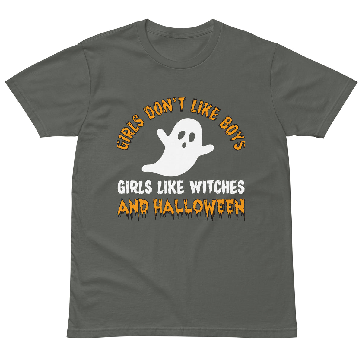 Witchy Vibes - Halloween Boo Tee - Charcoal - Print Material