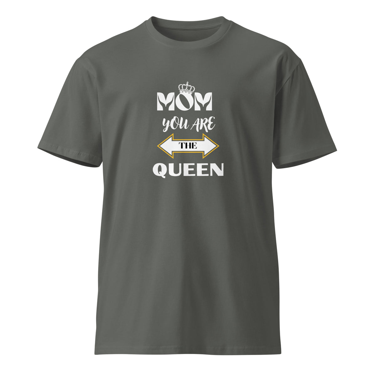 Majestic Mom - Embrace Mom's Royalty in Our Regal Tee - Charcoal - Print Material