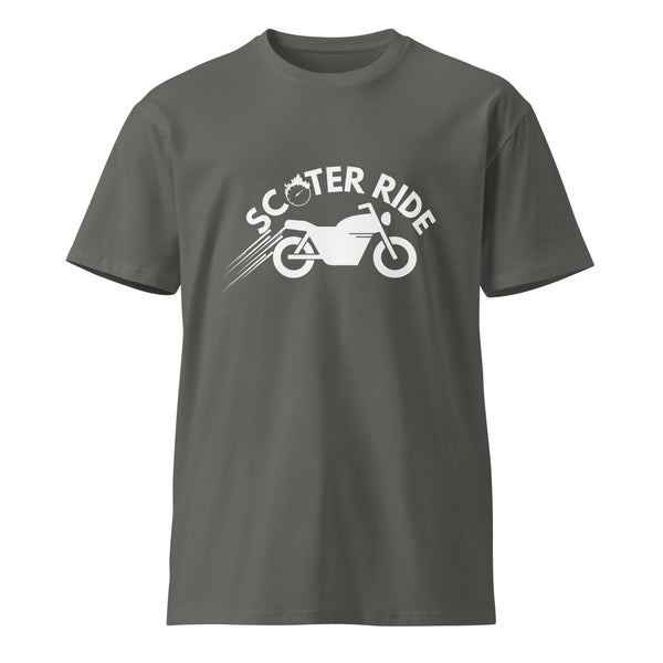 Scoot into Memories - Explore the Open Road with Our Dynamic Tee - Charcoal - T.shirts