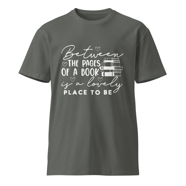 Between the Pages - Literary Inspiration Unisex Tee - Charcoal - T-shirts