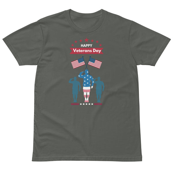 Patriotic Pride - Happy Veterans Day T-Shirt - -