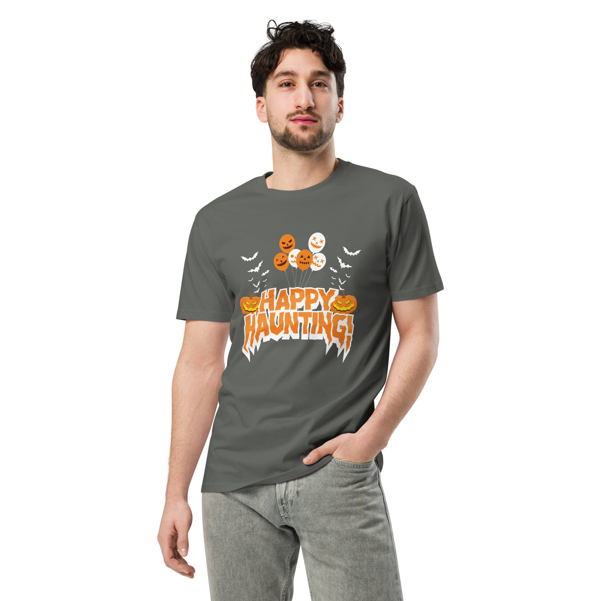 Festive Frights, - Happy Haunting Halloween Tee - - T-shirts