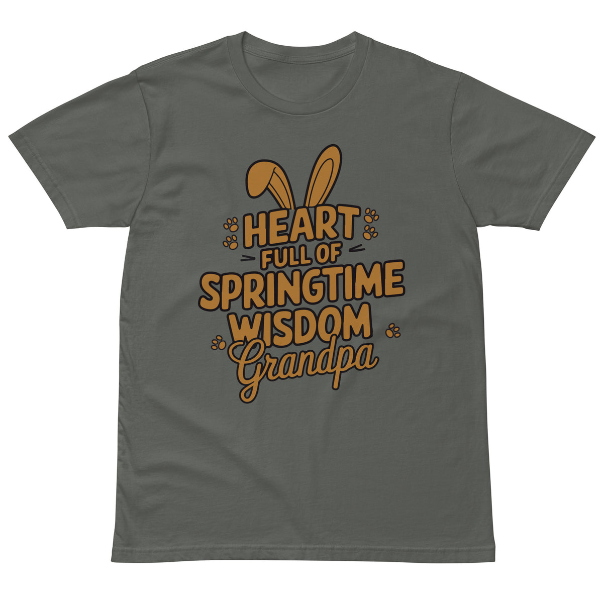 Gift for Grandpa – Spring Bunny Quote Shirt - Charcoal - T-Shirts