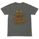 Gift for Grandpa – Spring Bunny Quote Shirt - Charcoal - T-Shirts