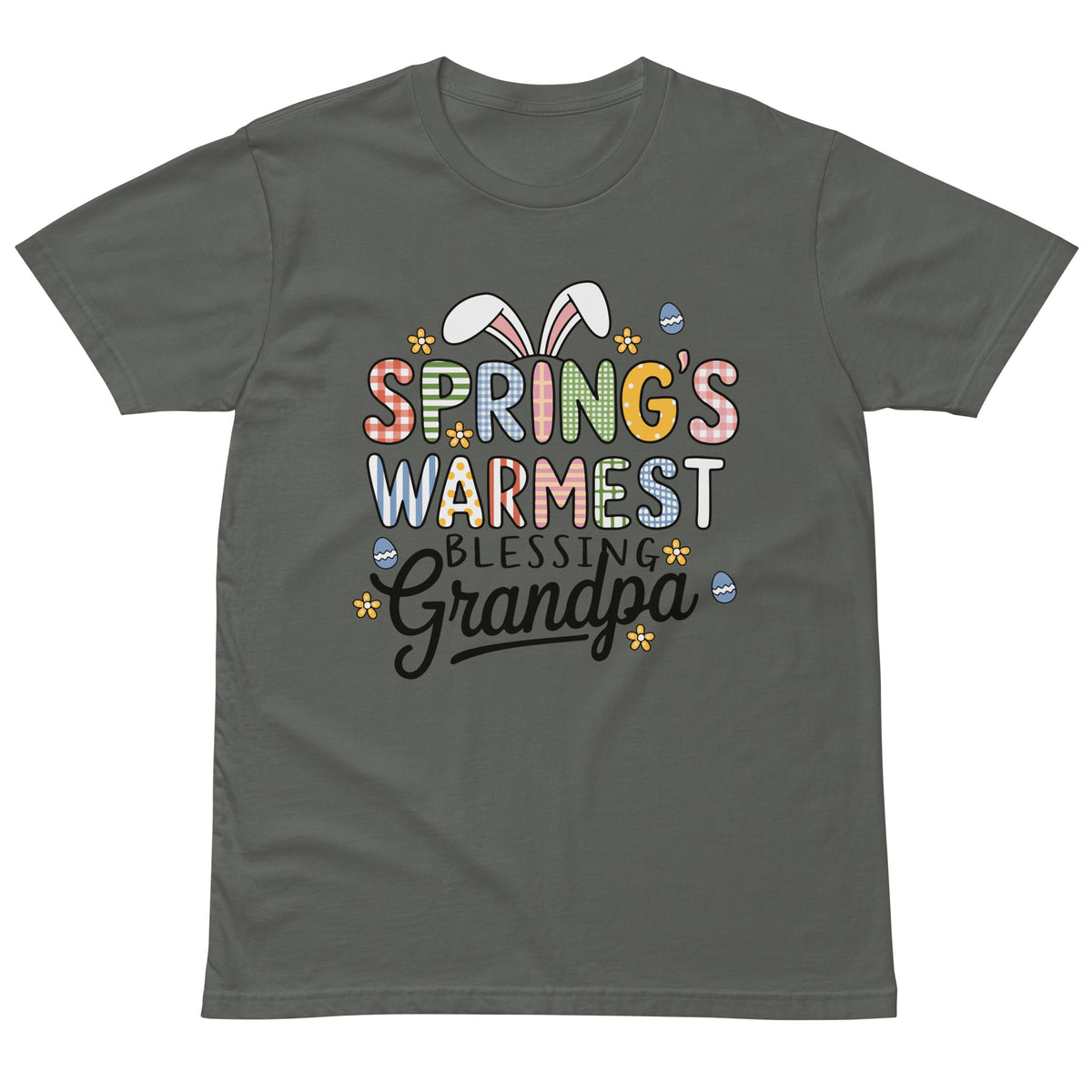 Spring Blessing Grandpa Premium Cotton Tee - Charcoal - T-Shirts