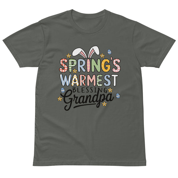 Spring Blessing Grandpa Premium Cotton Tee - Charcoal - T-Shirts