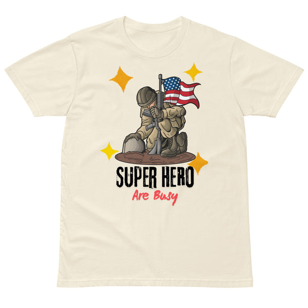 Heroes Off Duty Tee - Embrace the Power of Relaxation - Natural - T-shirts