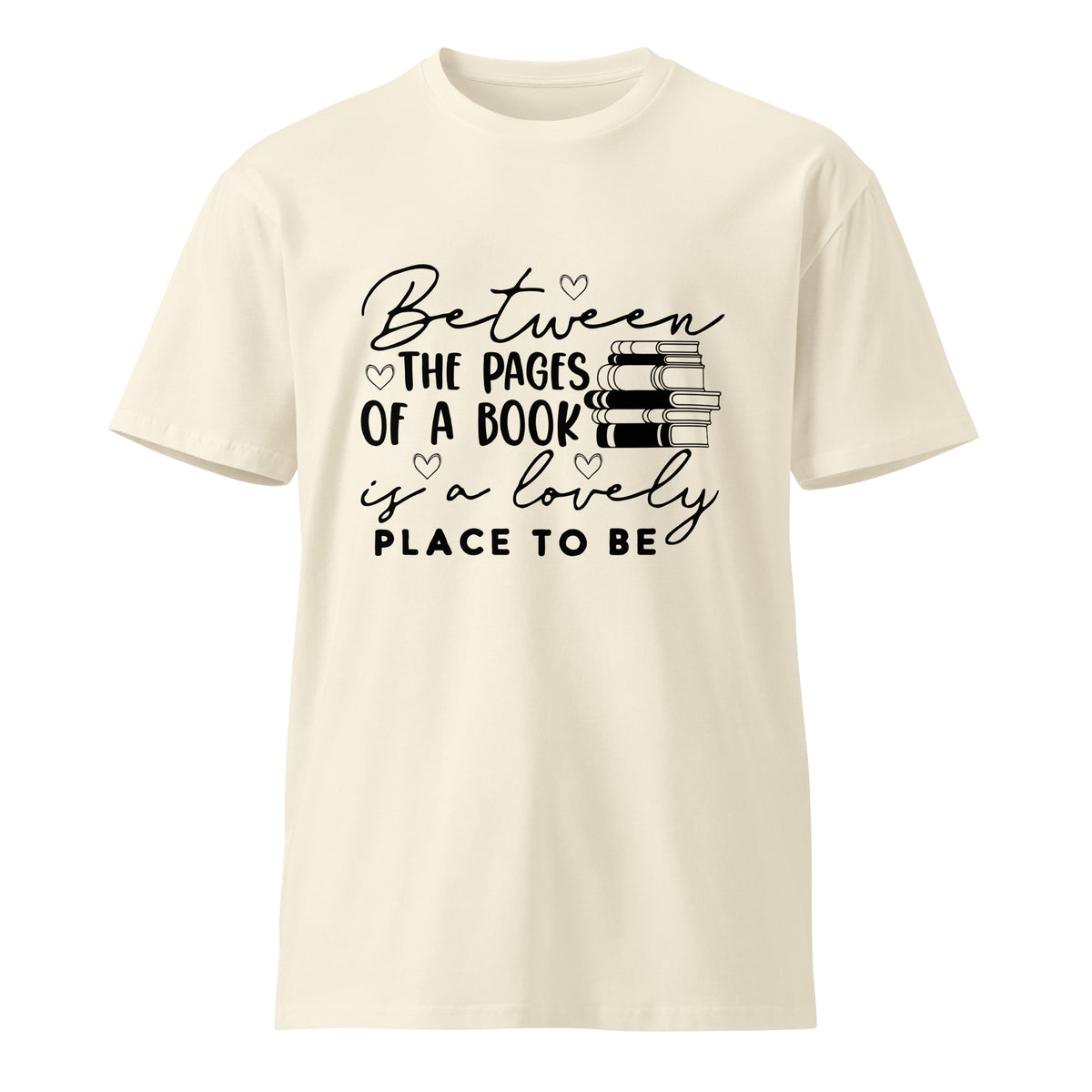 Between the Pages - Literary Inspiration Unisex Tee - Natural - T-shirts