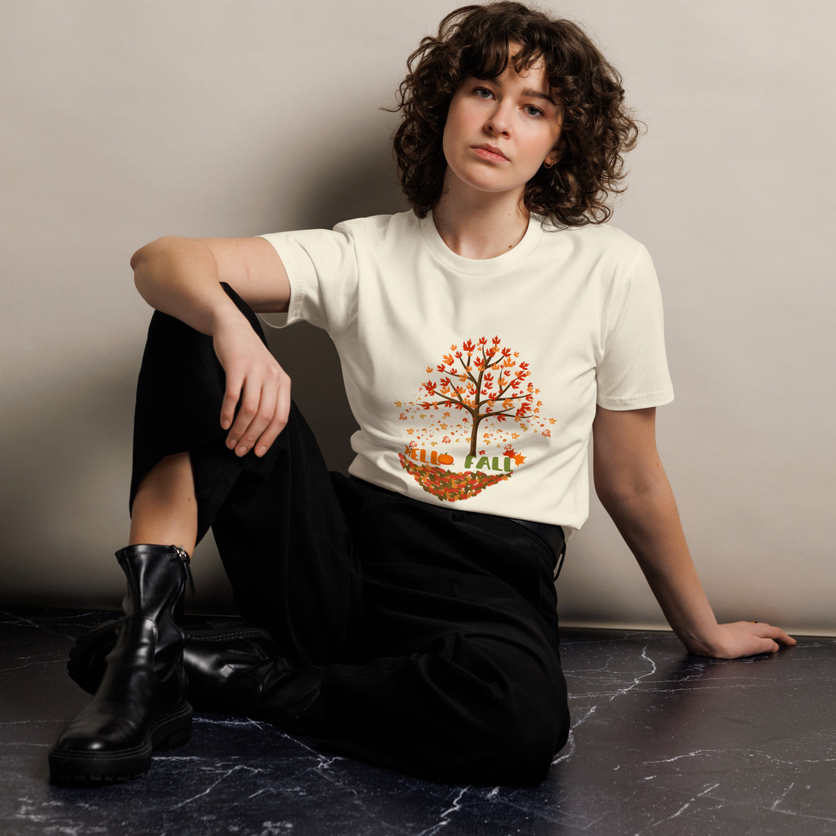 Wrap Yourself in Autumn Comfort - Natural - T-Shirt