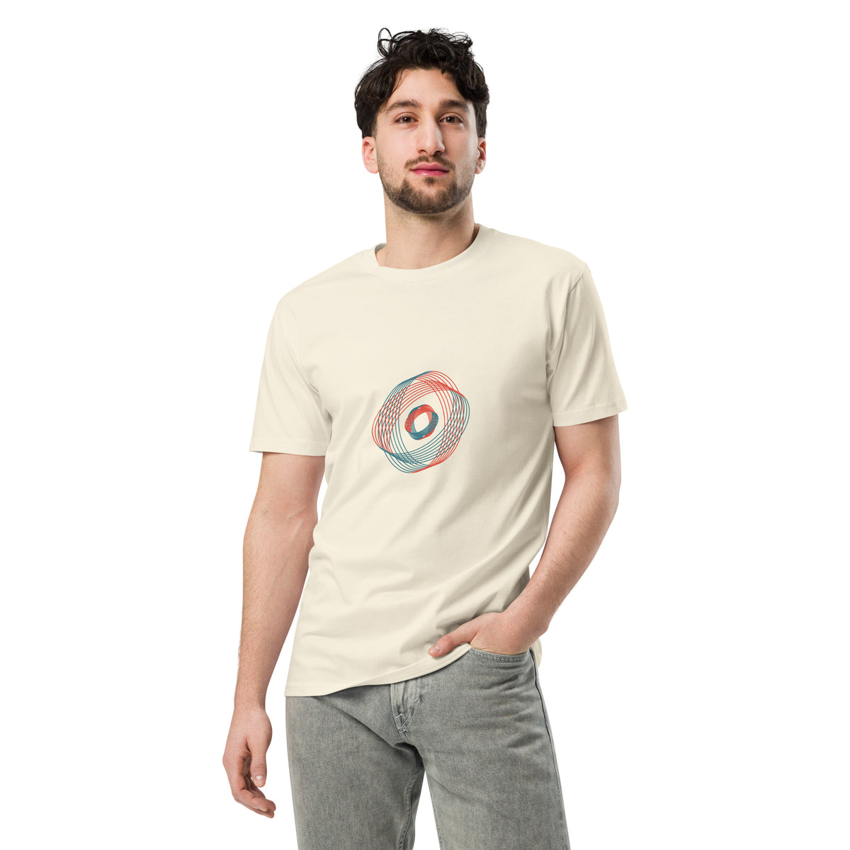 Chromatic Harmony - Geometry Fusion T-shirt - - Crewneck T-shirts