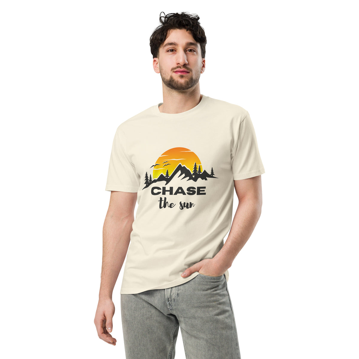 Chase the Sun - Nature’s Harmony Tee - Natural - T-shirts