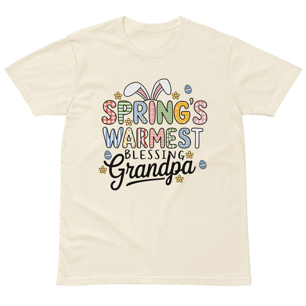 Spring Blessing Grandpa Premium Cotton Tee - Natural - T-Shirts