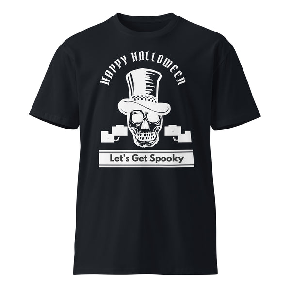 Hauntingly Stylish - Happy Halloween Premium Tee - Navy - T-Shirts