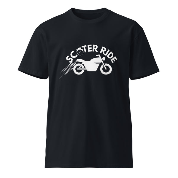 Scoot into Memories - Explore the Open Road with Our Dynamic Tee - Navy - T.shirts