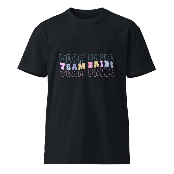 Celebrate in Style - Embrace the Spirit of 'Team Bride' - Navy - T-shirts