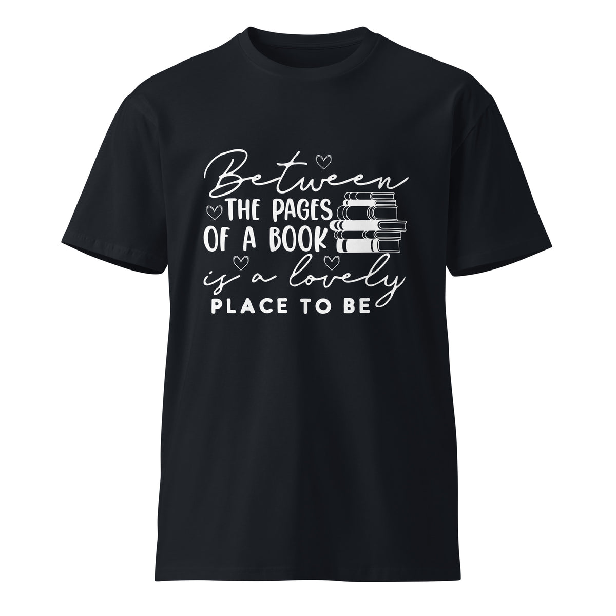 Between the Pages - Literary Inspiration Unisex Tee - Navy - T-shirts