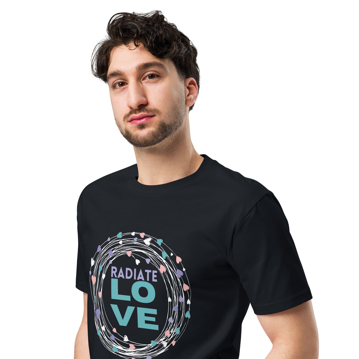 Radiate Love - Vibrant Heart Swirl T-Shirt - - T.shirts