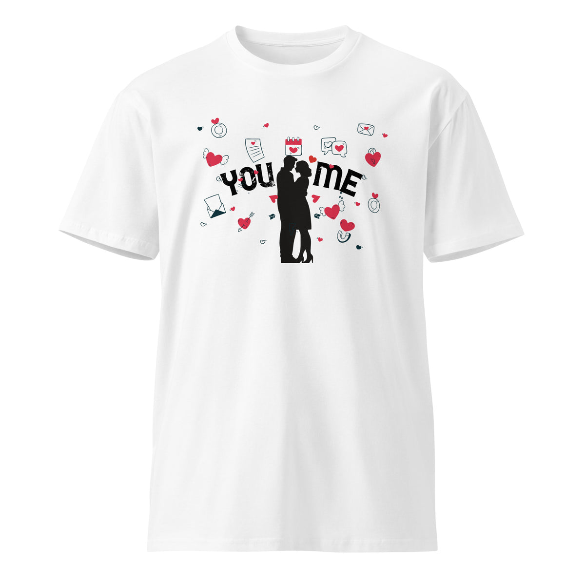 Timeless Affection - You, and Me, Forever Premium T-shirt - White - Print Material