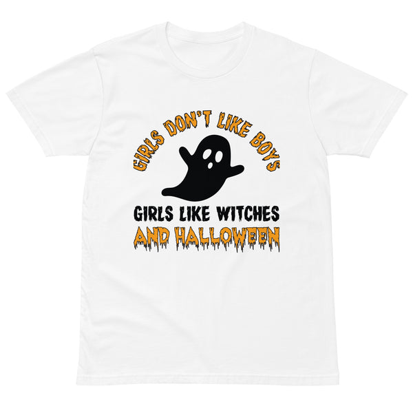 Witchy Vibes - Halloween Boo Tee - White - Print Material