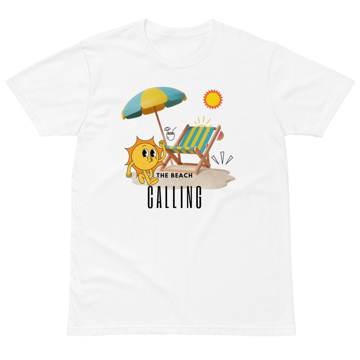 Umbrella Moments - Dive into Sunshine with Our Beach-Inspired Tee - - T-shirts