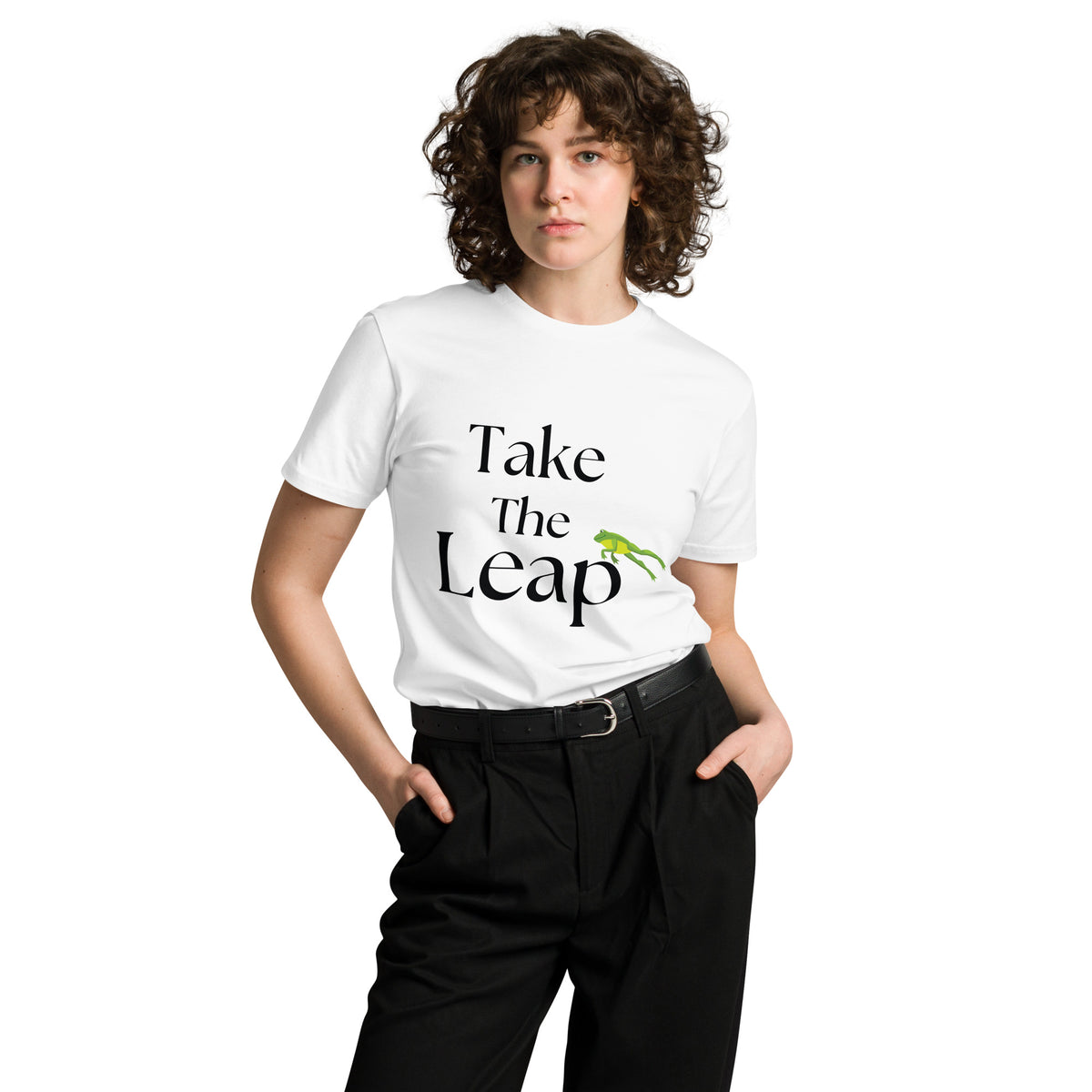 Leap Into Inspiration - Motivational Frog T-Shirt - - T.shirts