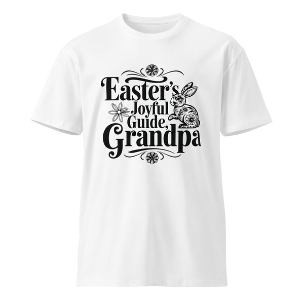 Easter’s Joyful Guide Grandpa Cotton Tee - White - T-Shirts