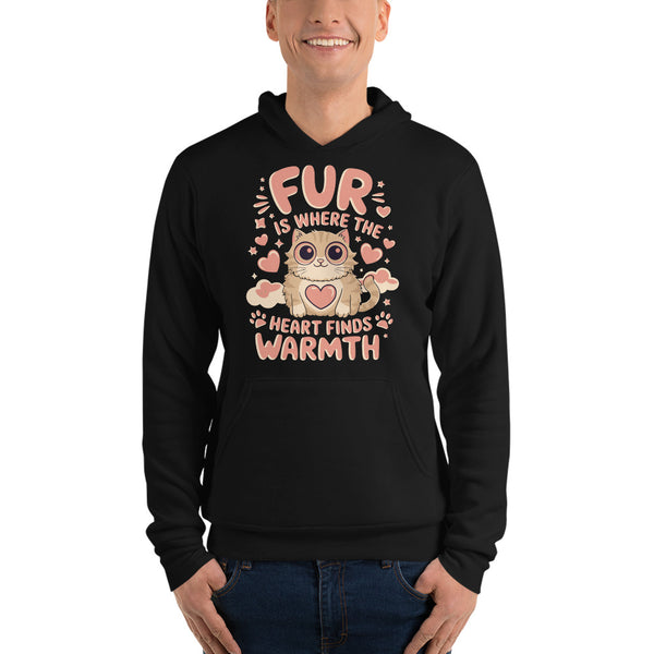 Where Fur Meets Warmth - Embrace the Comfort of Love - - Hoodies