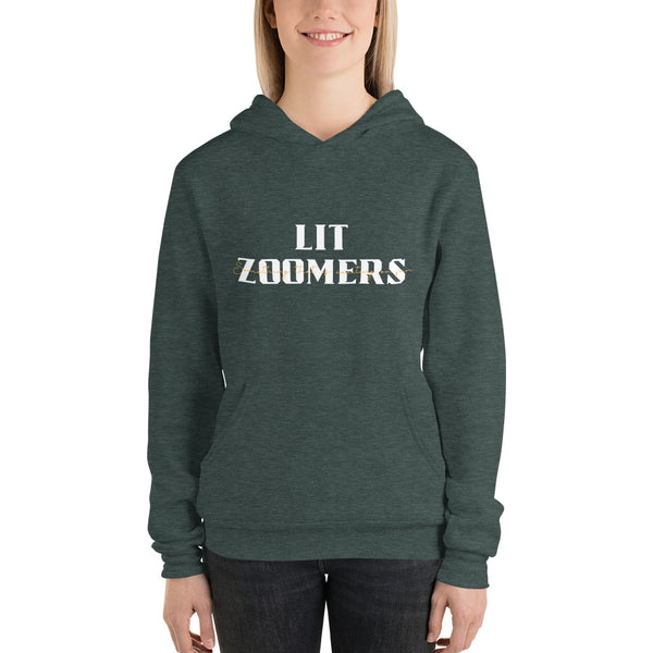 Express Your Fun Side - LIT ZOOMERS Hoodie - Heather Forest - Hoodies