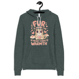 Where Fur Meets Warmth - Embrace the Comfort of Love - Heather Forest - Hoodies