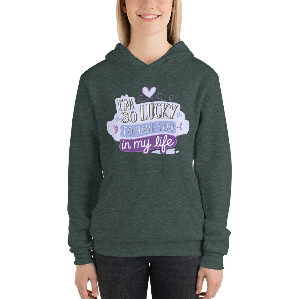 Lucky in Love - A Romantic Gift for Your Partner - Heather Forest - Hoodies