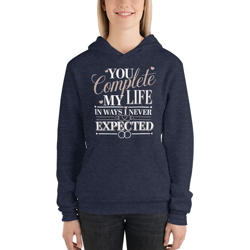 You Complete My Life - A Perfect Gift for Couples in Love - Heather Navy - Hoodies