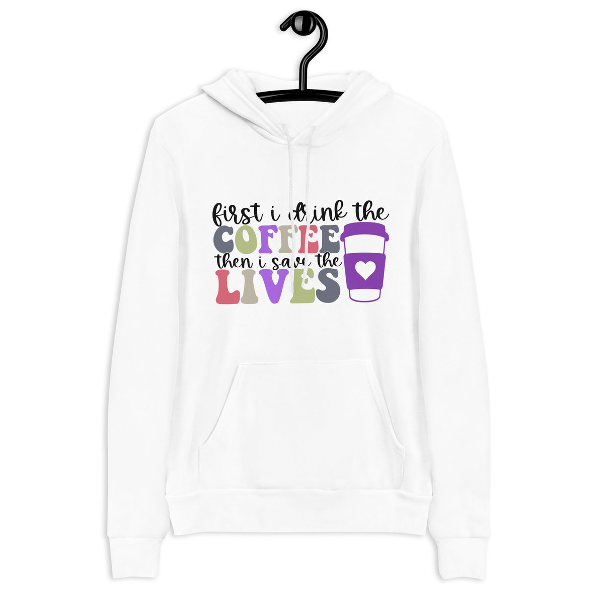 Savor the Moments - Coffee Cup Textline Unisex Hoodie - - Hoodies