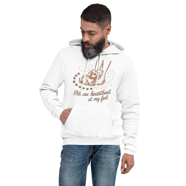 Heartbeat at My Feet - A Tribute to Pet Companionship - - Hoodies